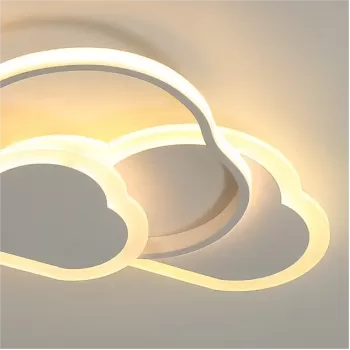 Lustra LED cu telecomanda RIOKO 53W, 3 Nori, lumina Rece/Calda/Neutra, Dimabila, Alb