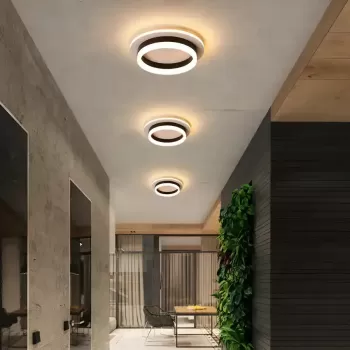 Lustra LED SOLENA ROTONDA 13W, Diametru 25cm, lumina Rece/Calda/Neutra, Alb Negru