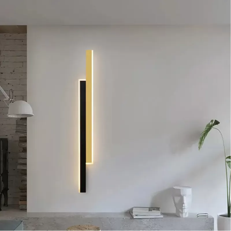 Lustra LED LINIUS 29W, 2 Elemente, Liniara, Alb Negru