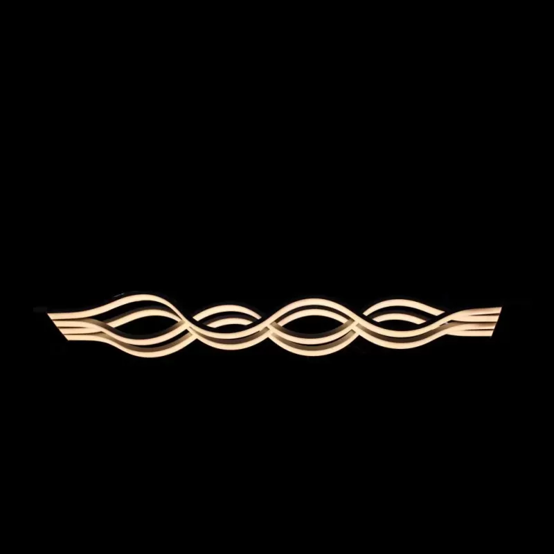 Lustra LED suspendata cu telecomanda WAVE 105W, Liniara, lumina Rece/Calda/Neutra, Dimabila, Alb, Inaltime Reglabila