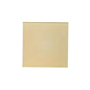 Intrerupator Touch Simplu Sticla Securizata Auriu