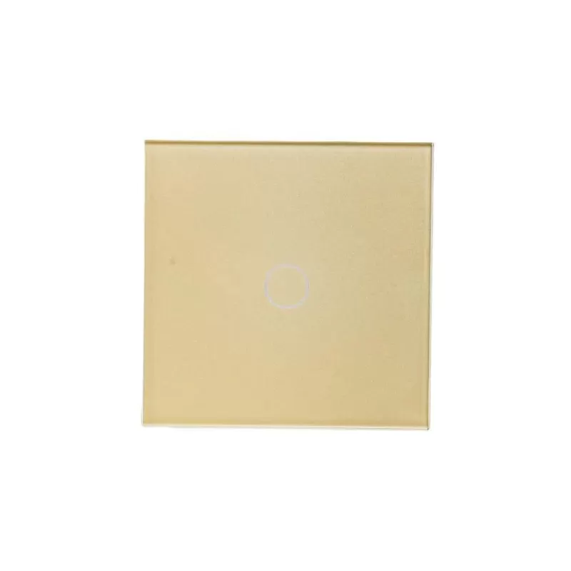 Intrerupator Touch Simplu Sticla Securizata Auriu