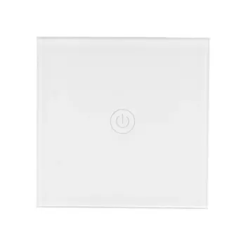 Intrerupator Touch Cap-Scara Sticla Securizata Alb