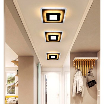 Lustra LED MORNIKA 14W, Diametru 25cm, Patrata, lumina Neutra, Alb