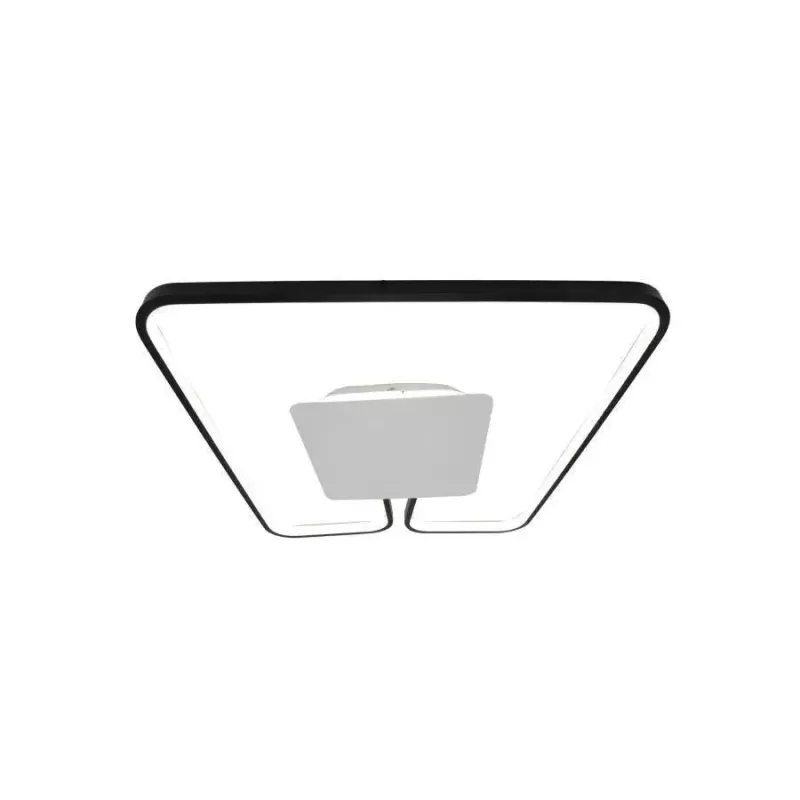 Lustra LED cu telecomanda ANKA 106W, lumina Calda/Neutra, Dimabila, Negru