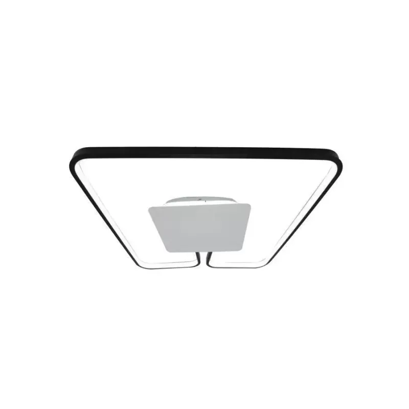 Lustra LED cu telecomanda ANKA 106W, lumina Calda/Neutra, Dimabila, Negru