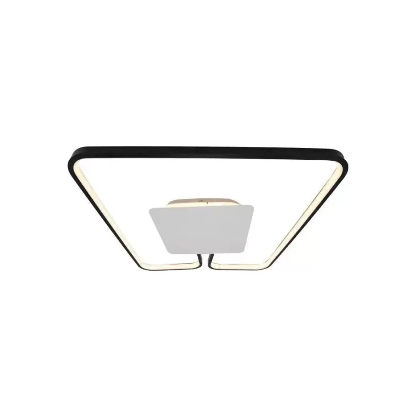 Lustra LED cu telecomanda ANKA 106W, lumina Calda/Neutra, Dimabila, Negru