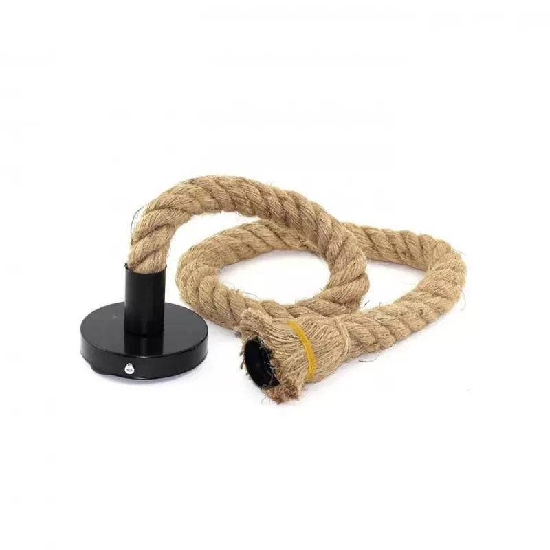 Lustra Vintage Harper, 1xE27, Rustic Barn, Sfoara si Metal, 92cm, Negru