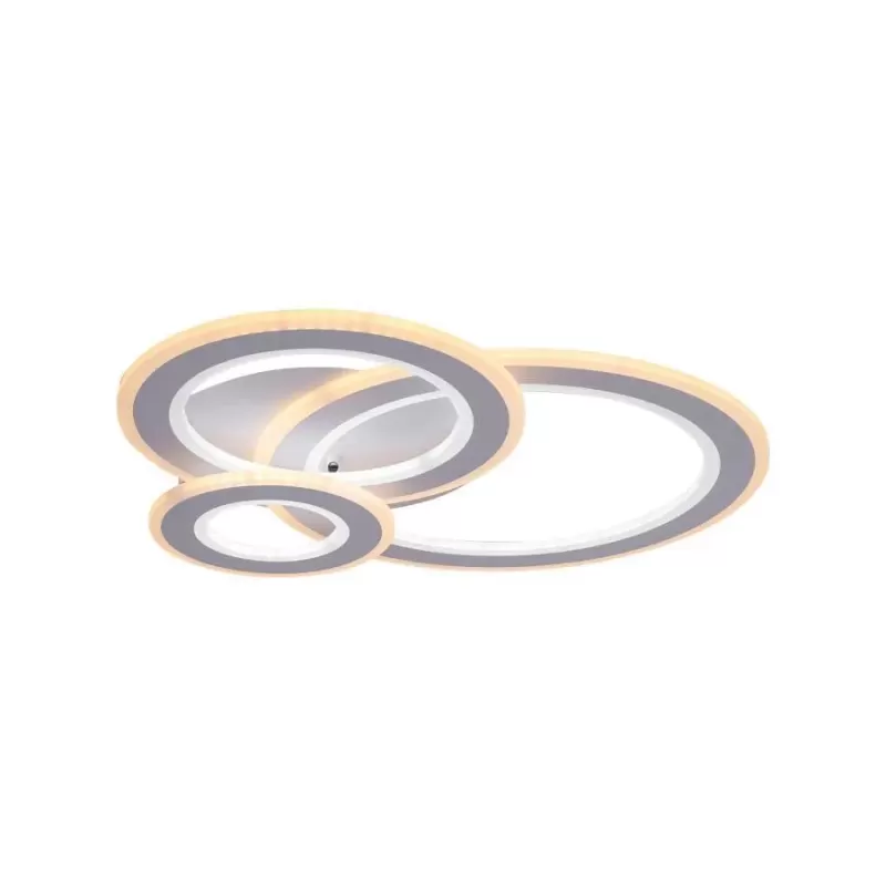 Lustra LED KYLIE 77W, 3 Cercuri, lumina Rece/Calda/Neutra, Alb