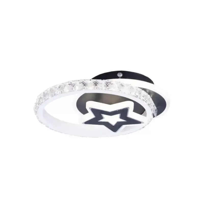 Lustra LED AMELIA 48W, Stea, lumina Rece/Calda/Neutra, Alb Negru