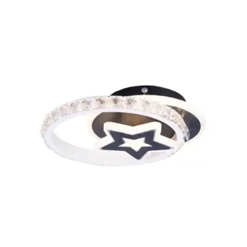 Lustra LED AMELIA 48W, Stea, lumina Rece/Calda/Neutra, Alb Negru