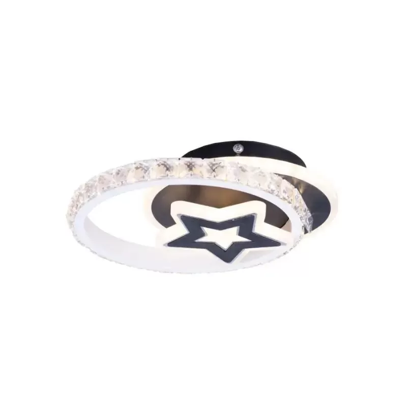 Lustra LED AMELIA 48W, Stea, lumina Rece/Calda/Neutra, Alb Negru