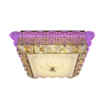 Lustra LED cu cristal ANAIDA RGB 48W, lumina Calda, 3000K, Auriu