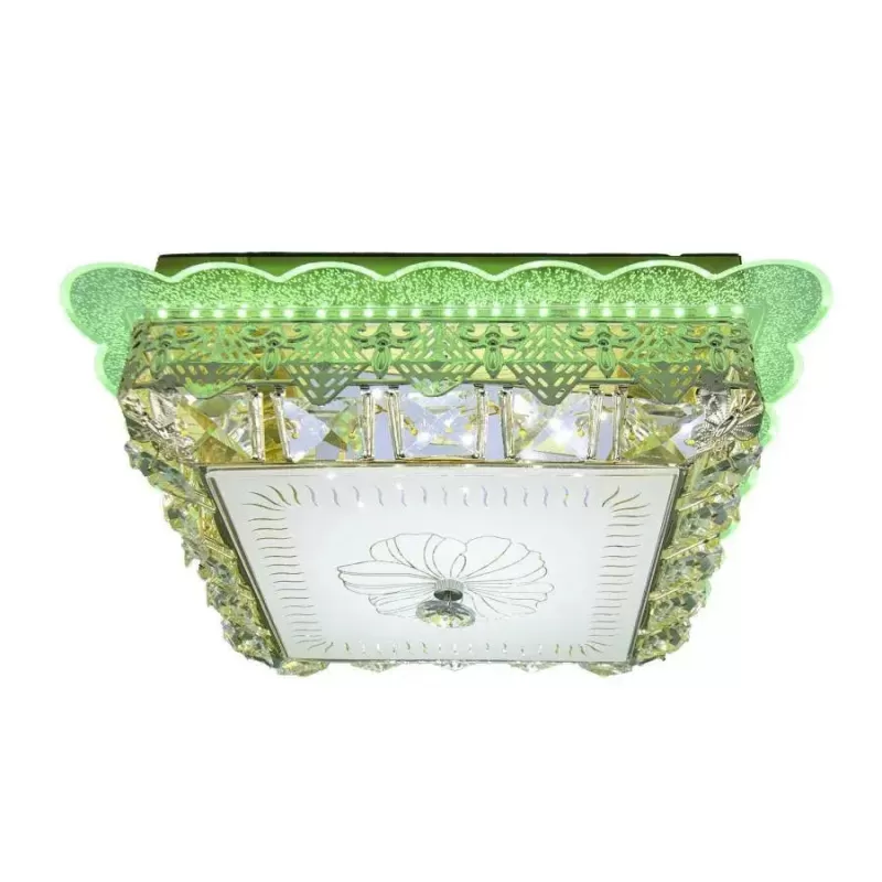 Lustra LED cu cristal ANAIDA RGB 48W, lumina Calda, 3000K, Auriu