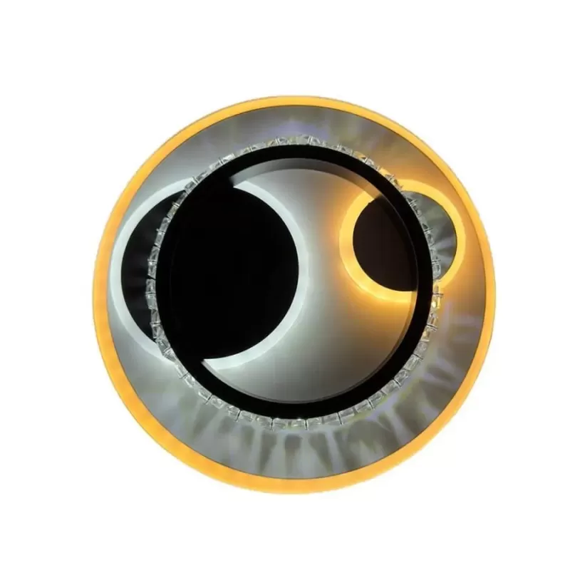 Lustra LED cu cristal ARIELLA 30W, Rotunda, lumina Rece/Calda/Neutra, Negru