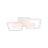 Lustra LED cu telecomanda BALANS 48W, 2 Patrate, lumina Rece/Calda/Neutra, Dimabila, Alb