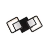 Lustra LED cu telecomanda BALANS 48W, 2 Patrate, lumina Rece/Calda/Neutra, Dimabila, Negru