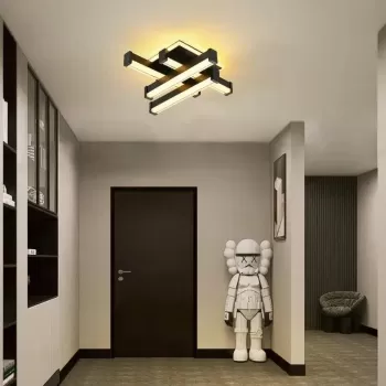 Lustra LED CADE 54W, 4 Elemente, Liniara, lumina Rece/Calda/Neutra, Negru