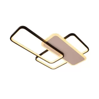 Lustra LED cu telecomanda CAROLINA 76W, 3 Elemente, lumina Rece/Calda/Neutra, Dimabila, Negru