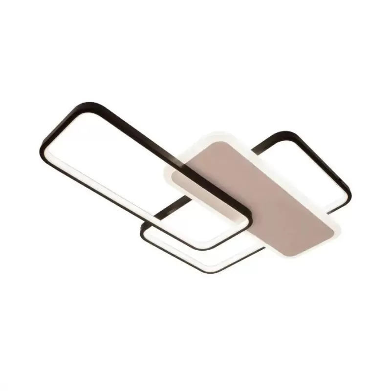 Lustra LED cu telecomanda CAROLINA 76W, 3 Elemente, lumina Rece/Calda/Neutra, Dimabila, Negru