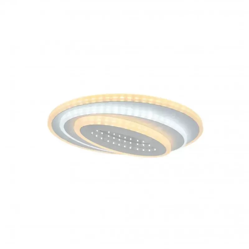 Lustra LED NEXA 3D 36W, Ovala, lumina Rece/Calda/Neutra , Alb