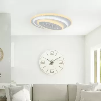 Lustra LED NEXA 3D 36W, Ovala, lumina Rece/Calda/Neutra , Alb