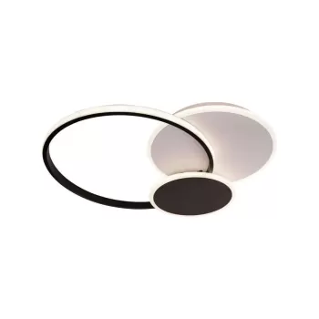 Lustra LED cu telecomanda KILLIAN 82W, 3 Cercuri, lumina Rece/Calda/Neutra, Dimabila, Negru Alb