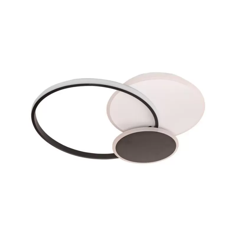 Lustra LED cu telecomanda KILLIAN 82W, 3 Cercuri, lumina Rece/Calda/Neutra, Dimabila, Negru Alb