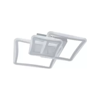 Lustra LED cu telecomanda FARYDA 120W, 3 Patrate, lumina Rece/Calda/Neutra, Dimabila, Alb