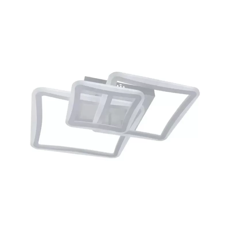 Lustra LED cu telecomanda FARYDA 120W, 3 Patrate, lumina Rece/Calda/Neutra, Dimabila, Alb