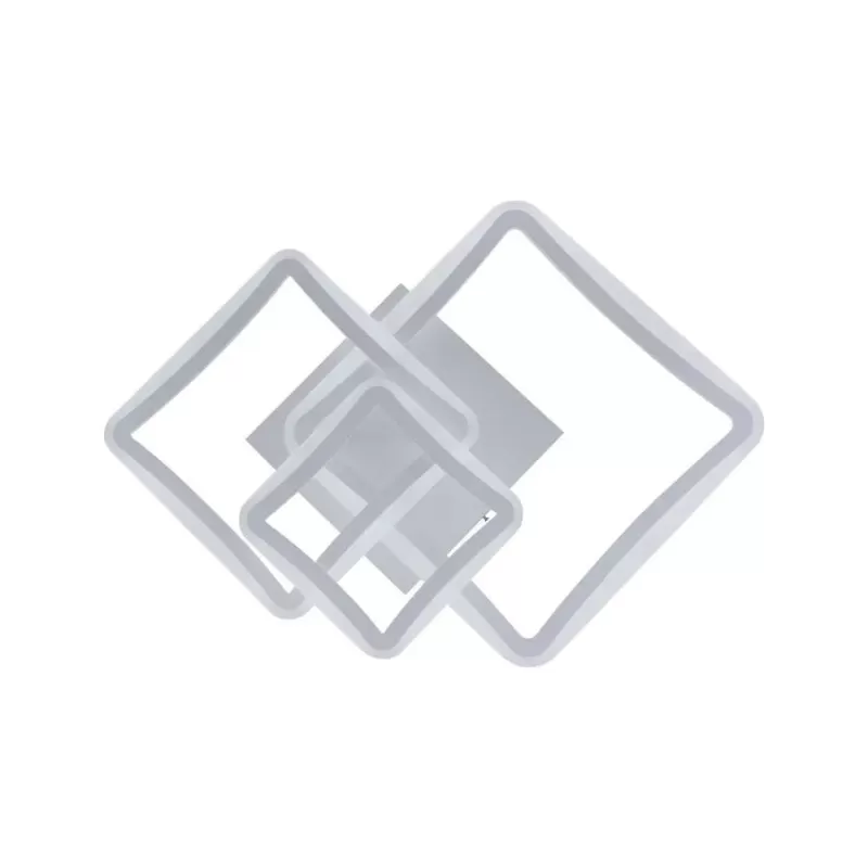 Lustra LED cu telecomanda FARYDA 120W, 3 Patrate, lumina Rece/Calda/Neutra, Dimabila, Alb