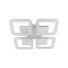 Lustra LED cu telecomanda CHAI 3D 104W, 4 Patrate, lumina Rece/Calda/Neutra, Dimabila, Alb