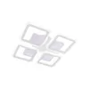 Lustra LED cu telecomanda CHAI 3D 104W, 4 Patrate, lumina Rece/Calda/Neutra, Dimabila, Alb