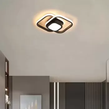 Lustra LED DUOFORM, 36W, 3 Patrate, lumina Rece/Calda/Neutra, Negru