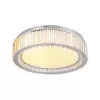 Lustra LED cu telecomanda si cristal MADOX 80W, lumina Rece/Calda/Neutra, Dimabila, Argintiu