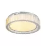 Lustra LED cu telecomanda si cristal MADOX 80W, lumina Rece/Calda/Neutra, Dimabila, Argintiu