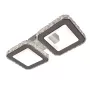 Lustra LED cu telecomanda si cristal QUADRIS 24W, 2 Patrate, lumina Rece/Calda/Neutra, Dimabila, Alb