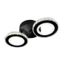 Lustra LED cu telecomanda si cristal NOVA ROTONDA 29W, 2 Cercuri, lumina Rece/Calda/Neutra, Dimabila, Negru