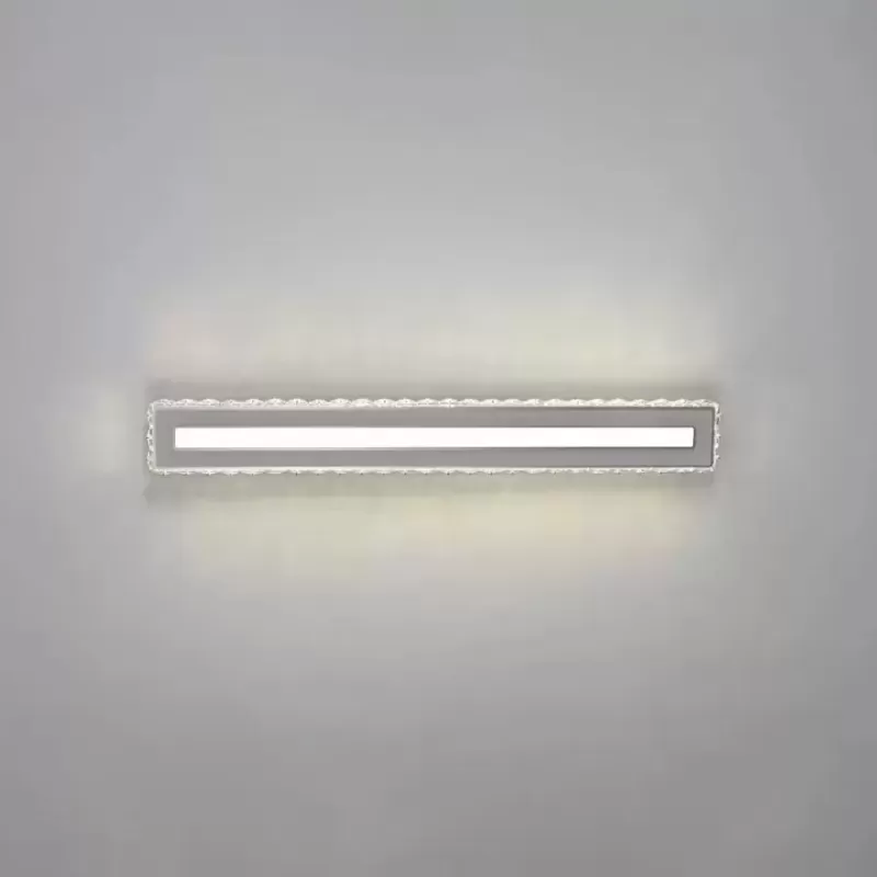 Lustra LED cu cristal PIERCE 35W, Liniara, lumina Rece/Calda/Neutra, Argintiu