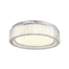 Lustra LED cu telecomanda si cristal MADOX 80W, lumina Rece/Calda/Neutra, Dimabila, Argintiu