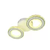 Lustra LED cu telecomanda si cristal NOVA ROTONDA 29W, 2 Cercuri, lumina Rece/Calda/Neutra, Alb