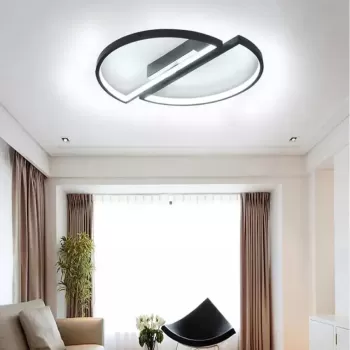 Lustra LED cu telecomanda VECTOR ARCUS 35W, 2 Elemente, lumina Rece/Calda/Neutra, Dimabila, Negru