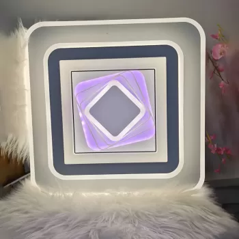 Lustra LED DOLIA, 34W, Diametru 49cm, lumina Rece/Calda/Neutra, Alb