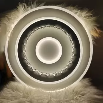 Lustra LED DOLIANA 70W, Diametru 40cm, lumina Rece/Calda/Neutra, Alb