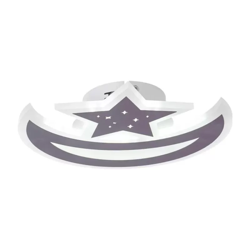 Lustra LED ELLY 36W, Luna si Stea, lumina Rece/Calda/Neutra, Maro