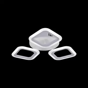 Lustra LED ERIKA 24W, 3 Patrate, lumina Neutra, Alb