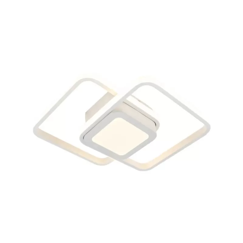 Lustra LED DUOFORM 36W, 3 Patrate, lumina Rece/Calda/Neutra, Alb