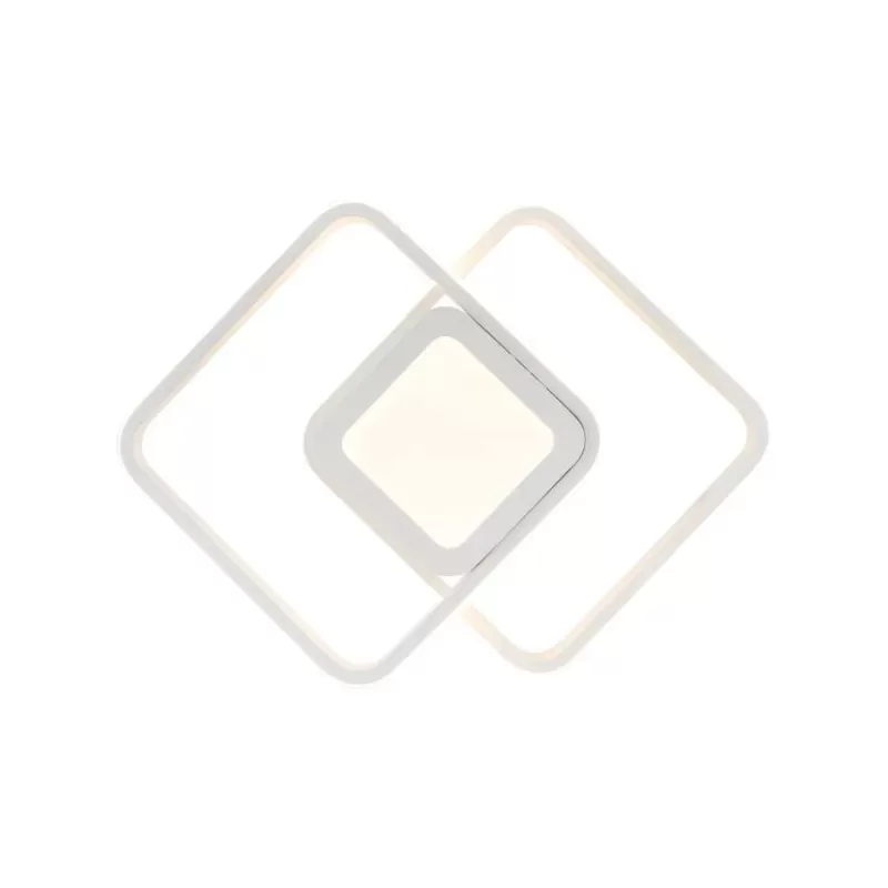 Lustra LED DUOFORM 36W, 3 Patrate, lumina Rece/Calda/Neutra, Alb