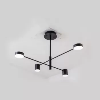 Lustra LED GALIOS 48W, 4 Elemente, lumina Rece/Calda/Neutra, Negru