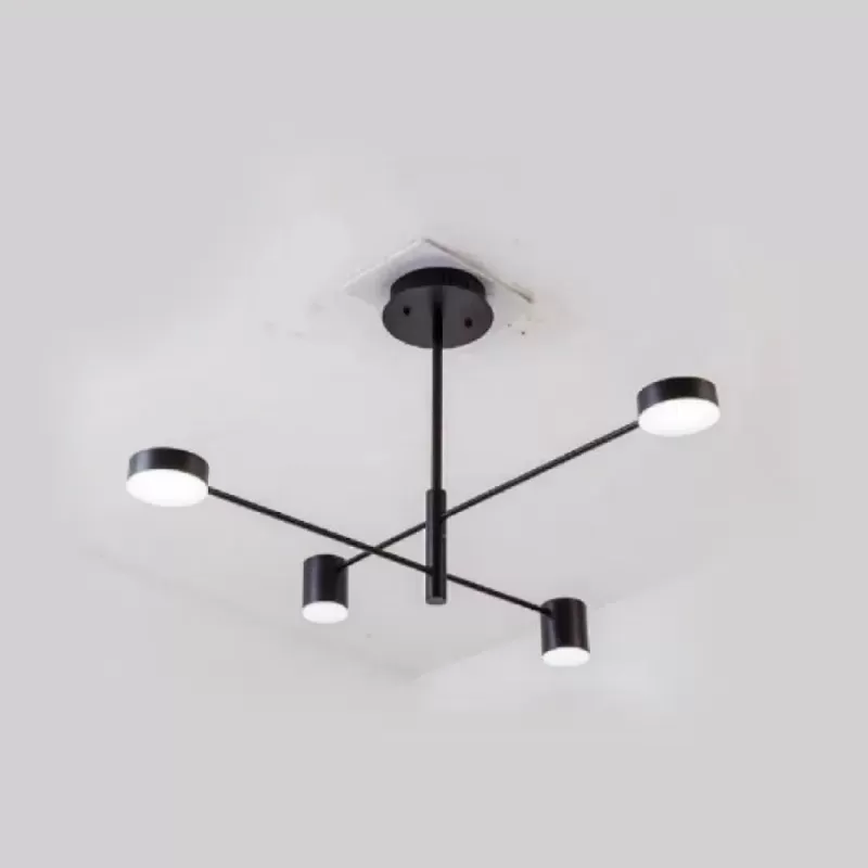 Lustra LED GALIOS 48W, 4 Elemente, lumina Rece/Calda/Neutra, Negru